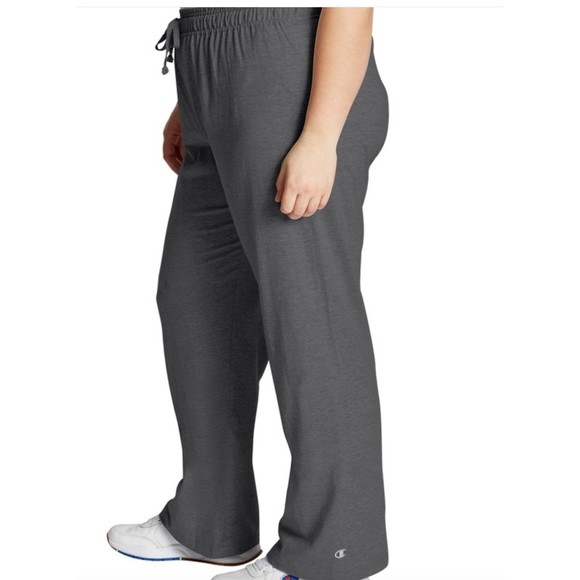Champion Women's Activewear Grey Jersey Pant Granite Heather 4XL Drawstring - Picture 2 of 10